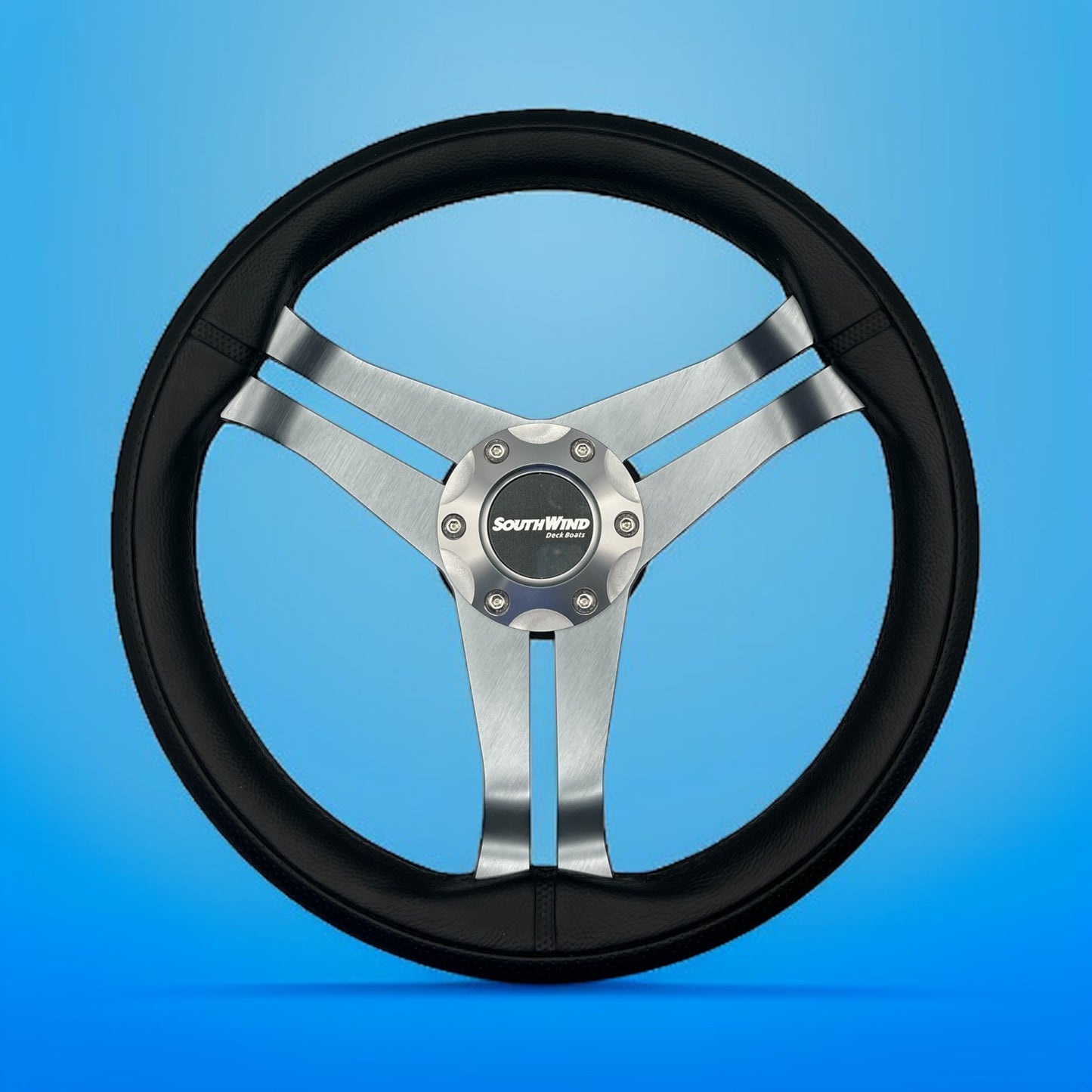 W208 Steering Wheel Gray Brushed Alum Spoke | SouthWind Deck Boats