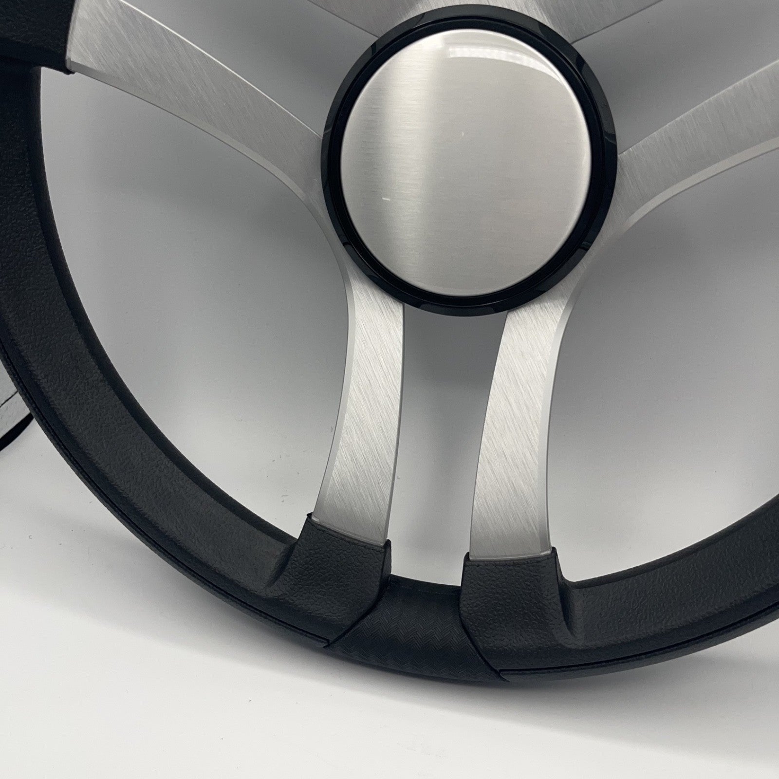 Benaco Boat Steering Wheel Brushed Aluminum Spokes - Plain