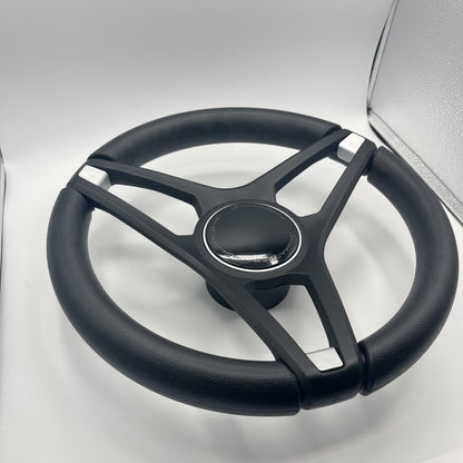 Molino Black w/Soft Touch Urethane Rim Boat Steering Wheel | South Bay Boats