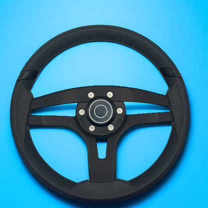 Badia Boat Steering Wheel Brushed Black Aluminum Spokes | Target Snap-in
