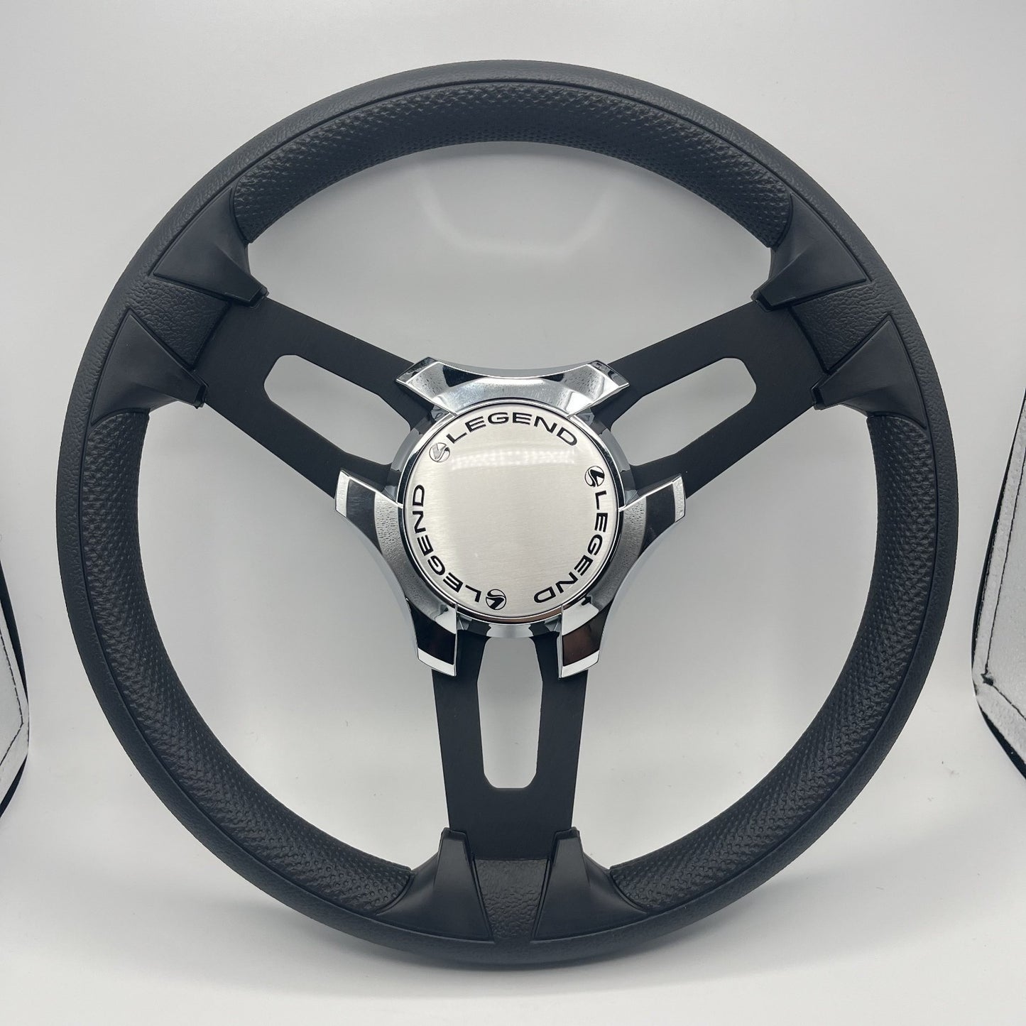 Gussi Italia Boat Model 15 Steering Wheel Black Brushed Alum Spokes |Legend