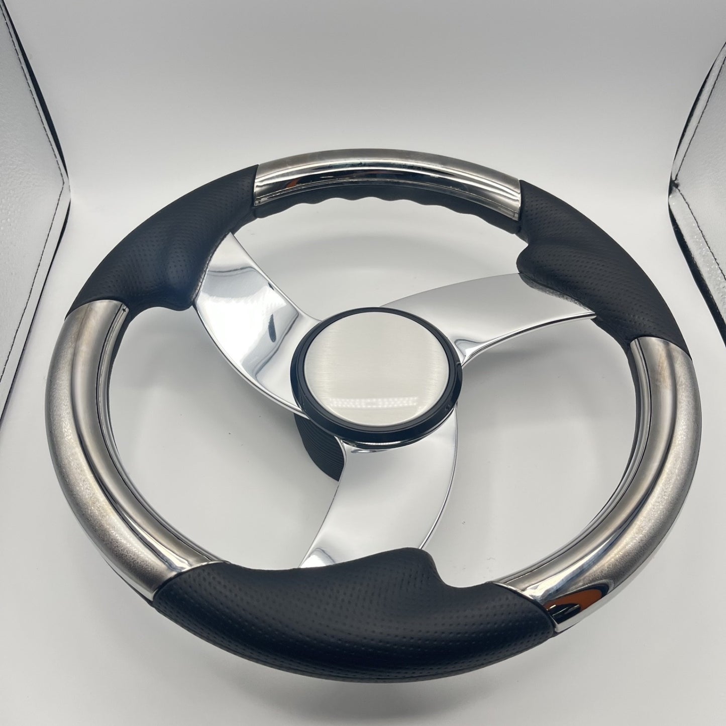 Model M533 Boat Steering Wheel Polished Alum Spoke | Plain