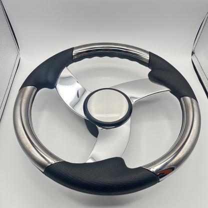 Model M533 Boat Steering Wheel Polished Alum Spoke | Plain