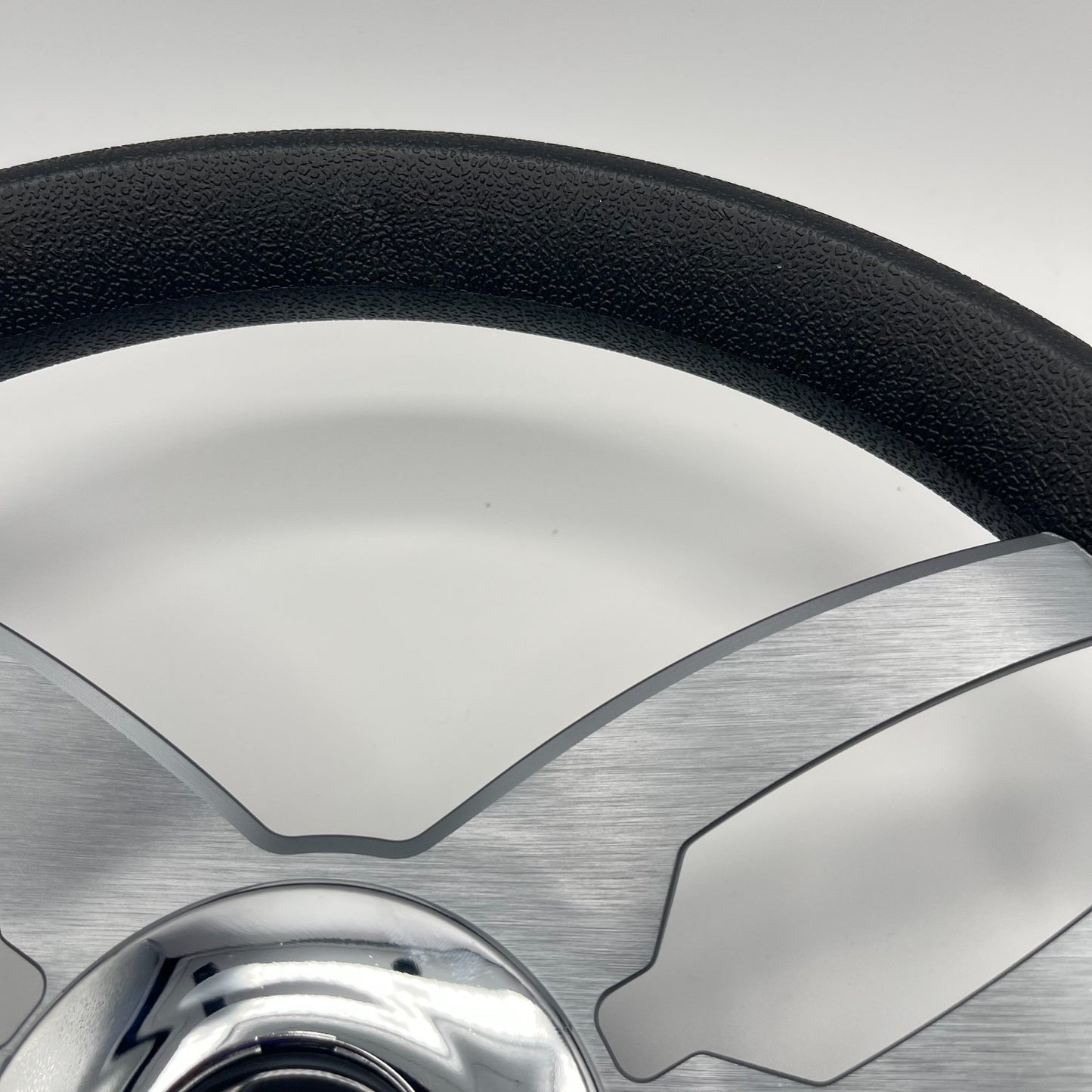 Cabrio Boat Steering Wheel Gray Brushed Alum Spoke | StabiCraft