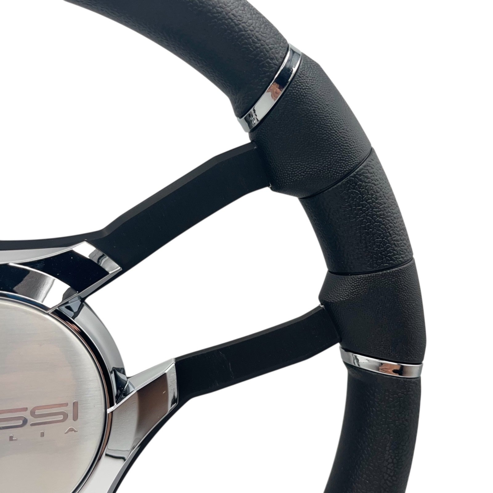 Malera Boat Steering Wheel Black Aluminum Spokes
