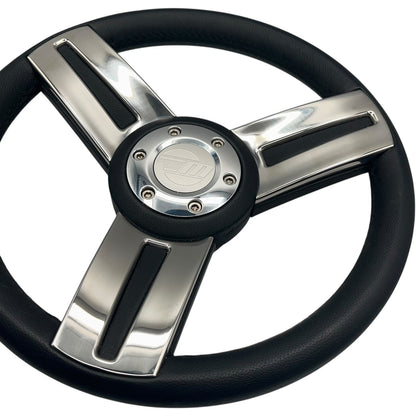 Gussi Italia Marine Steering Wheel Stainless Steel Spoke Soft Touch Rim | Malibu
