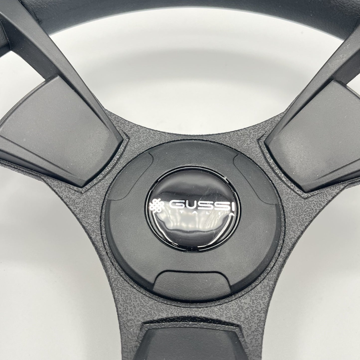 Model M13K Black Boat Steering Wheel KEY HUB Soft Touch Rim ABS Spokes