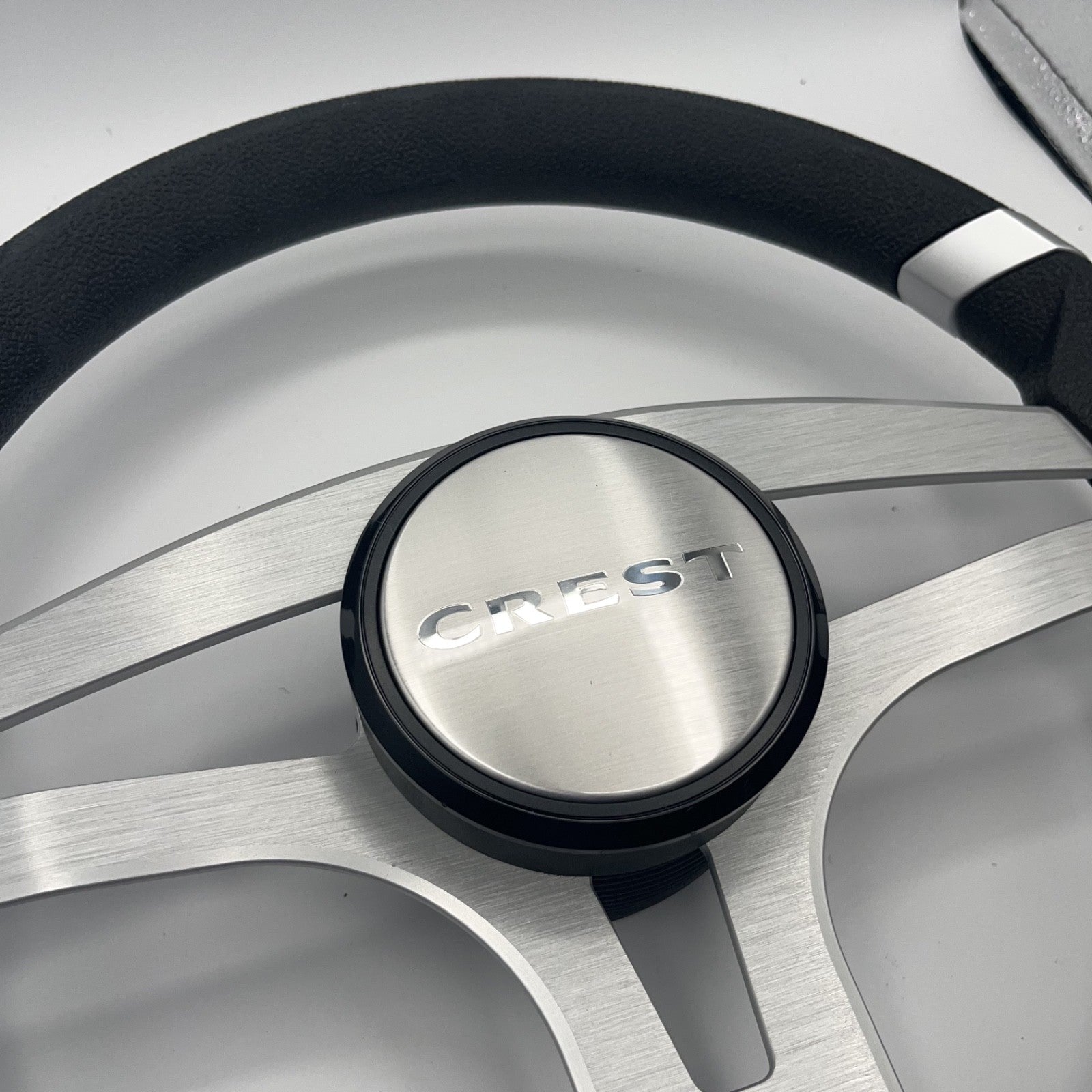 Badia Boat Steering Wheel Brushed Aluminum Spokes | Crest Boats