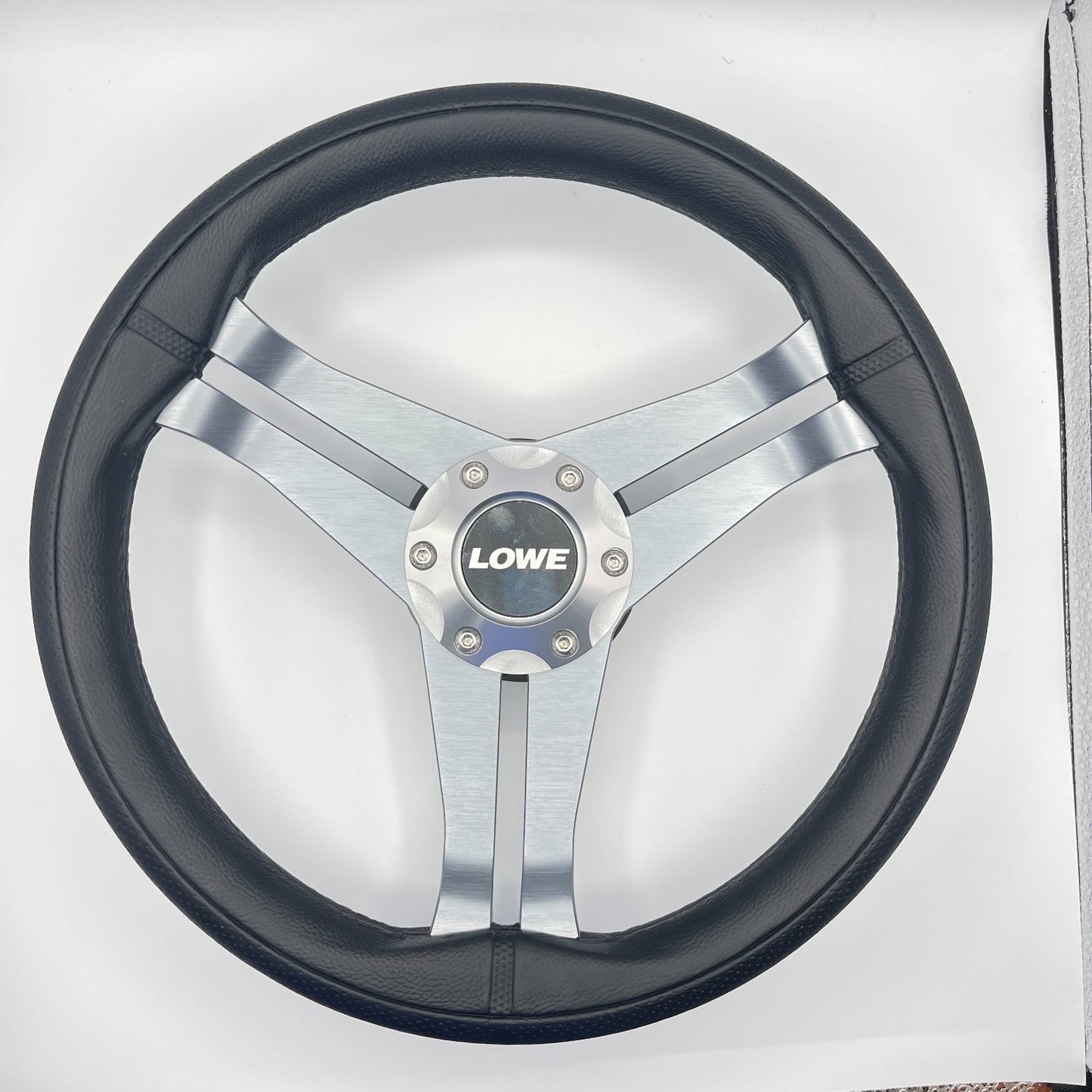 W208 Steering Wheel Gray Brushed Alum Spoke | Lowe Boats