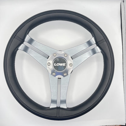 W208 Steering Wheel Gray Brushed Alum Spoke | Lowe Boats