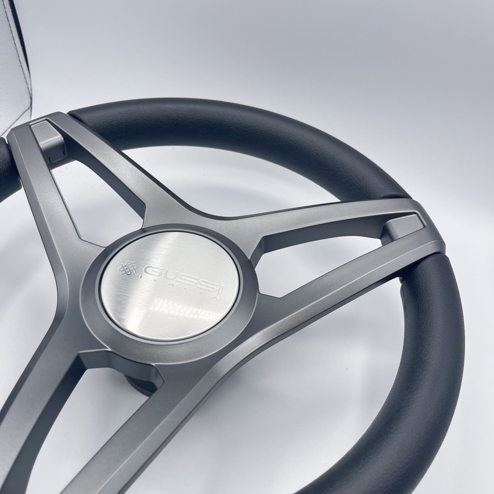 Molino Gray w/Soft Touch Urethane Rim Boat Steering Wheel | Gussi Italia