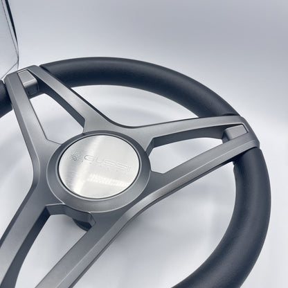 Molino Gray w/Soft Touch Urethane Rim Boat Steering Wheel | Gussi Italia