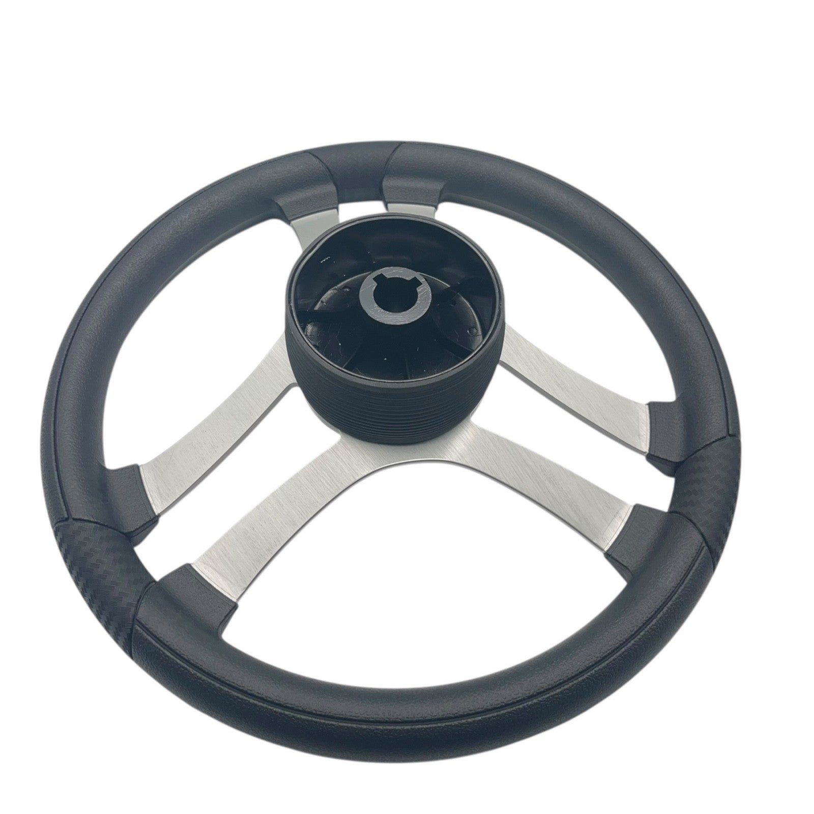 Benaco Boat Steering Wheel Brushed Aluminum Spokes