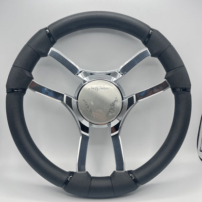 Malera Boat Steering Wheel Chrome Spokes | SunChaser