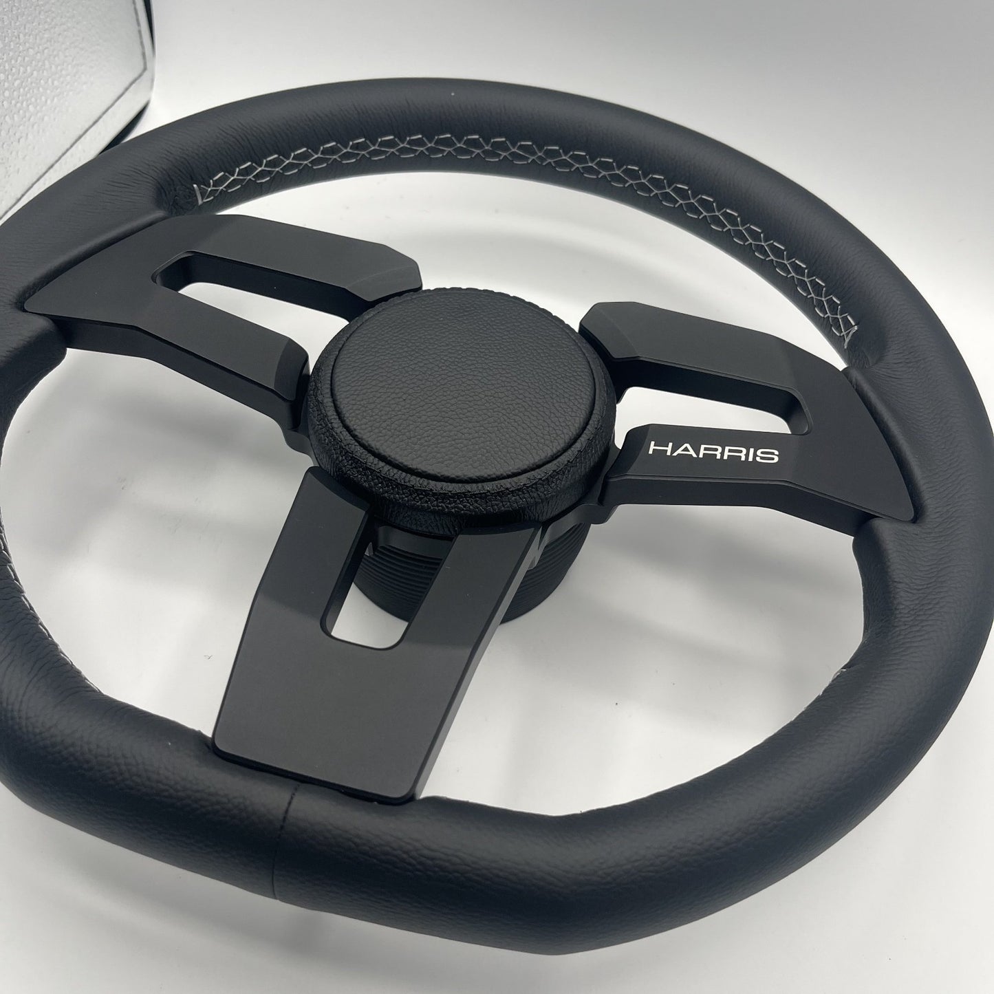 Gussi Italia Boat Sinel Steering Wheel Black Billet Aluminum Spoke | Harris