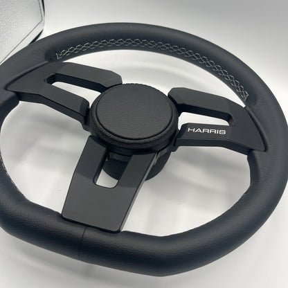 Gussi Italia Boat Sinel Steering Wheel Black Billet Aluminum Spoke | Harris