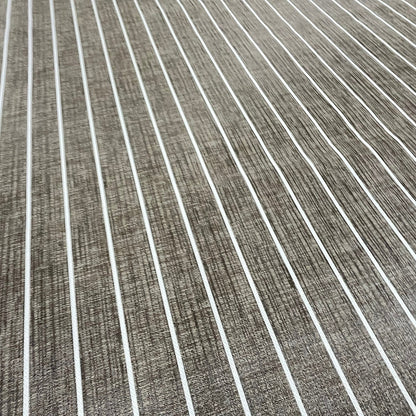 Woven Vinyl | Elmwood Teak - Leather Bound | 8'6" Wide | Choose Your Length