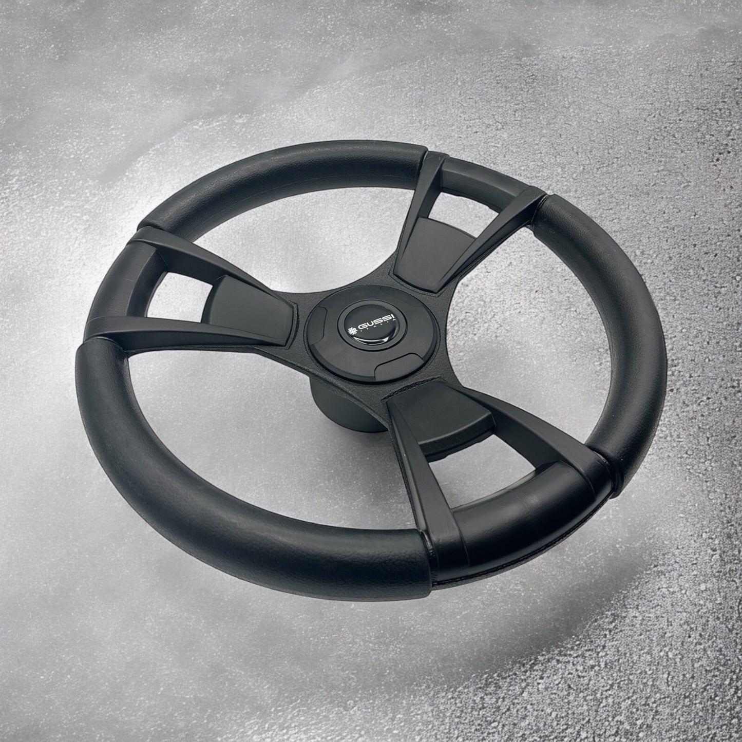 Model M13K Black Boat Steering Wheel Soft Touch Rim ABS Spokes | Gussi Italia