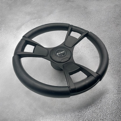 Model M13K Black Boat Steering Wheel Soft Touch Rim ABS Spokes | Gussi Italia