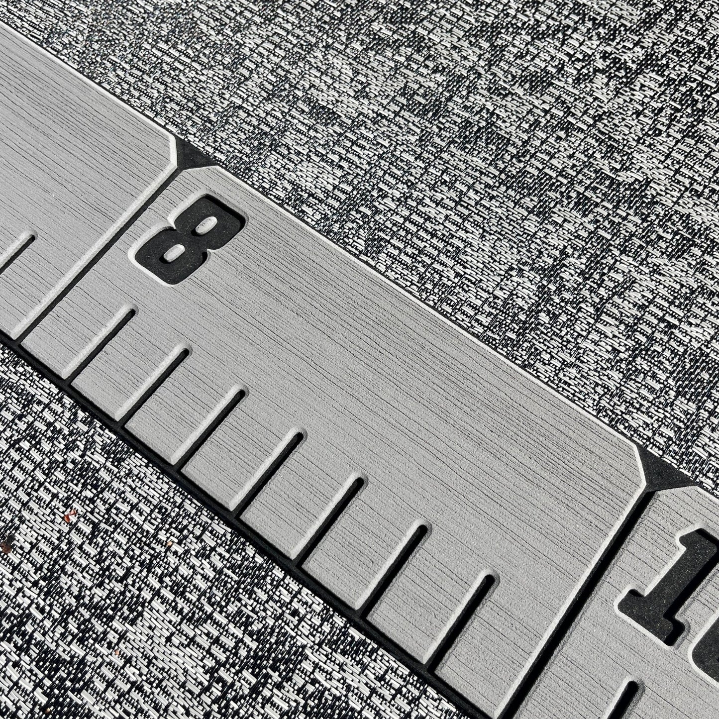 reFLEX | 36" Fish Ruler for Boats | Phoenix Grey over Aphotic Black - Routered
