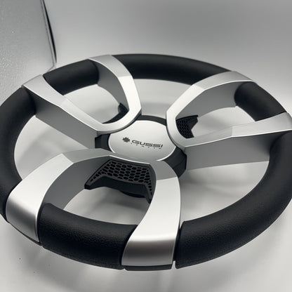La Corte Boat Steering Wheel Silver Inserts | Gussi Italia Logo