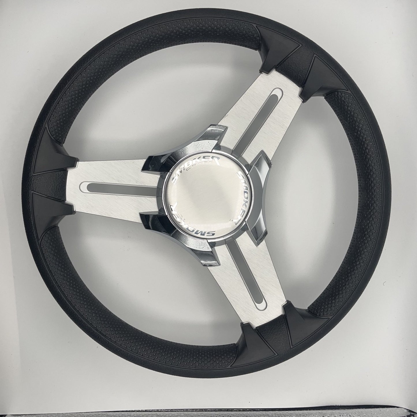 Model 15 Marine Steering Wheel Brushed Aluminum Spokes | Smokercraft