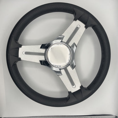 Model 15 Marine Steering Wheel Brushed Aluminum Spokes | Smokercraft