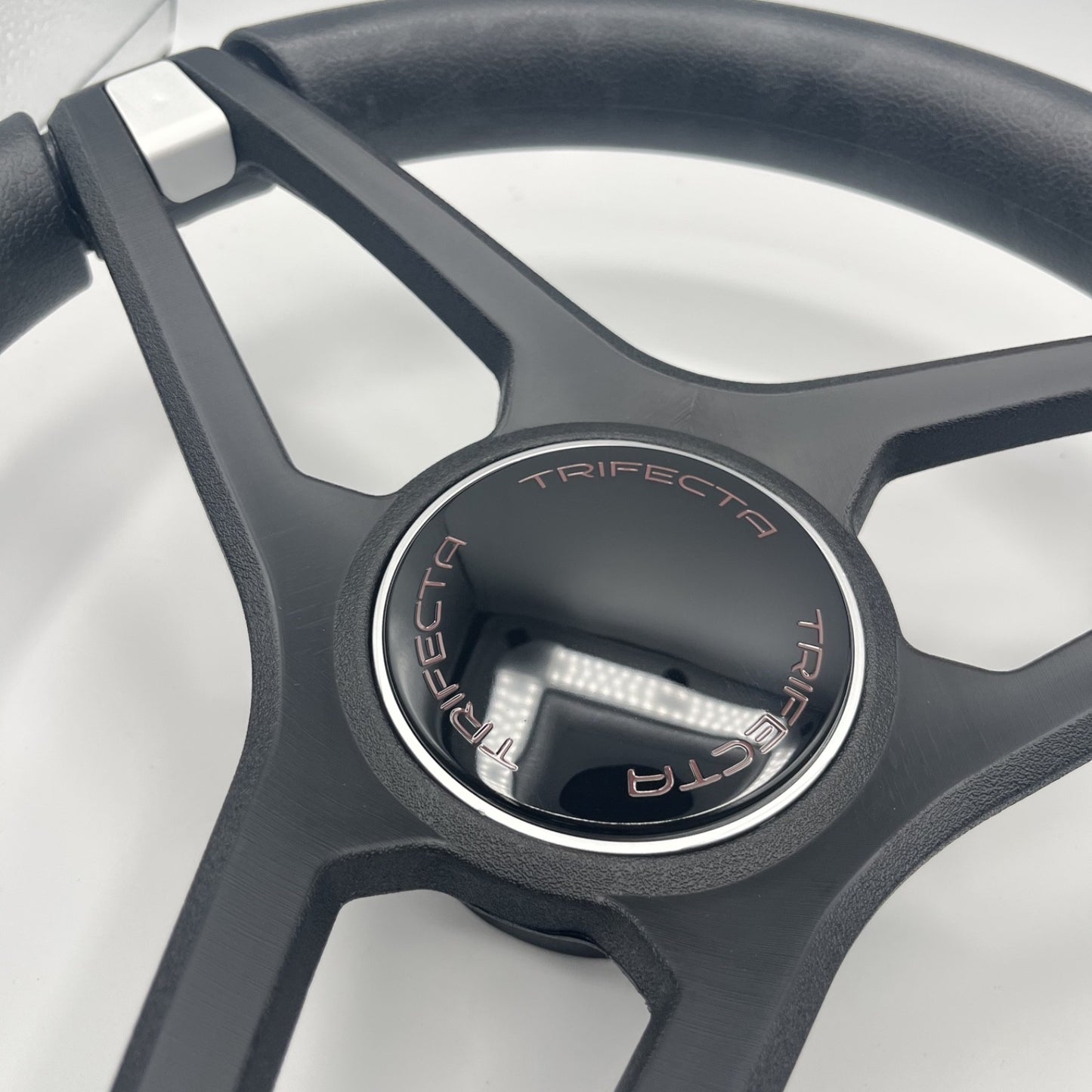 Molino Black w/Soft Touch Urethane Rim Boat Steering Wheel | Trifecta Boats