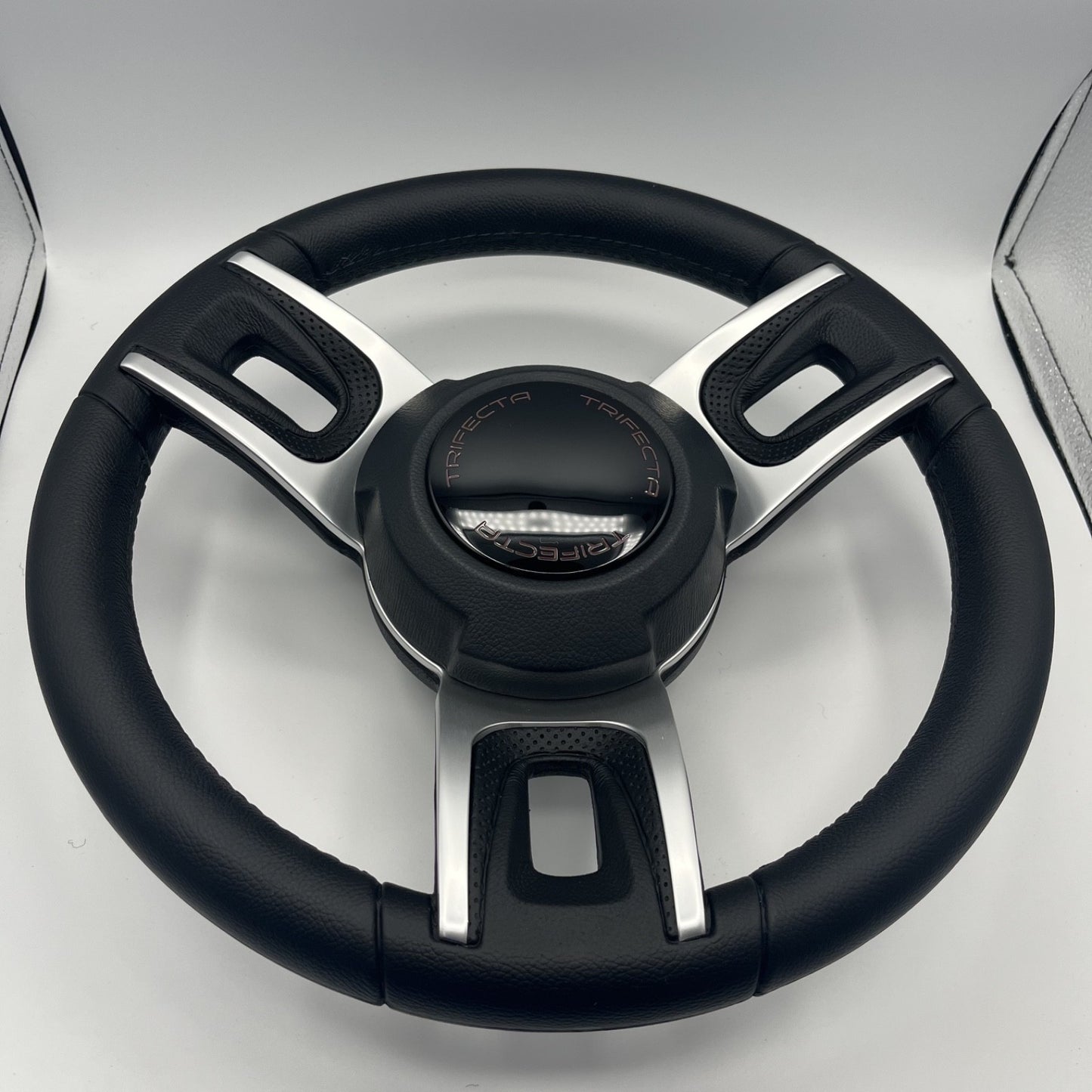 Gussi Italia Black Model 702 Steering Wheel | Trifecta Boats