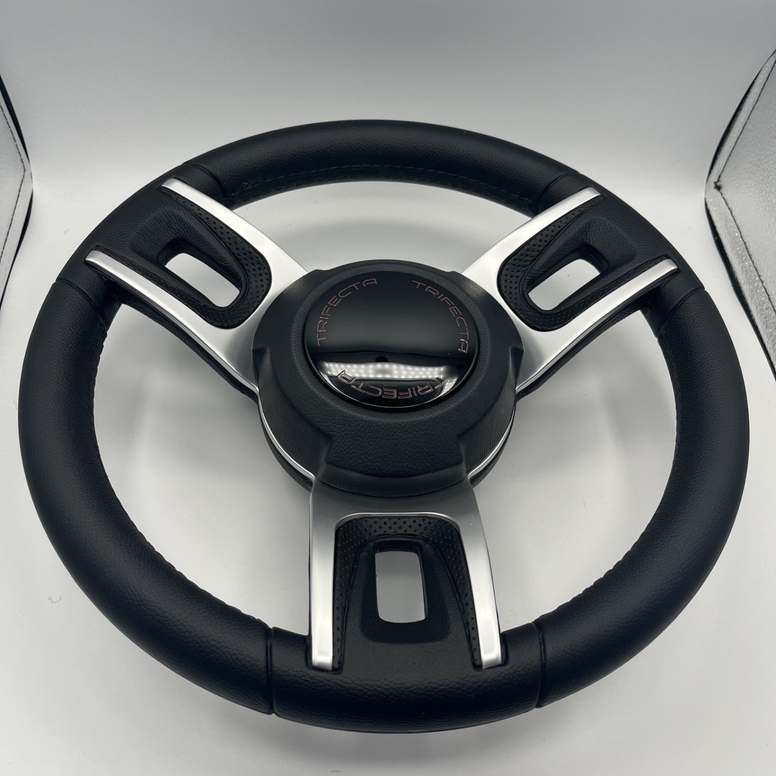 Gussi Italia Black Model 702 Steering Wheel | Trifecta Boats