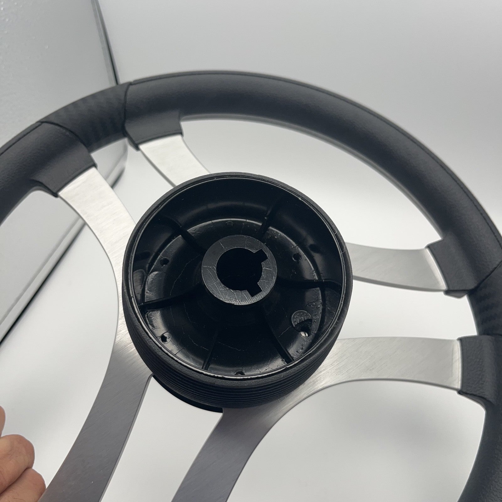 Benaco Boat Steering Wheel Brushed Aluminum Spokes | Stingray