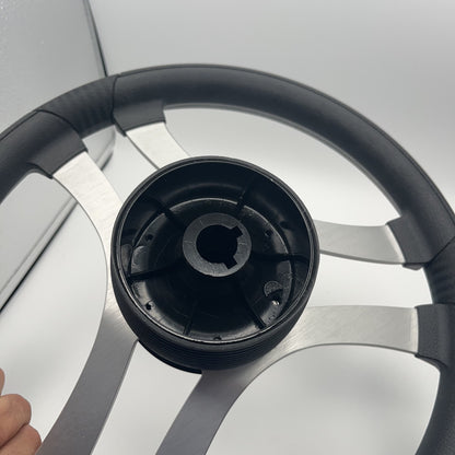 Benaco Boat Steering Wheel Brushed Aluminum Spokes | Stingray
