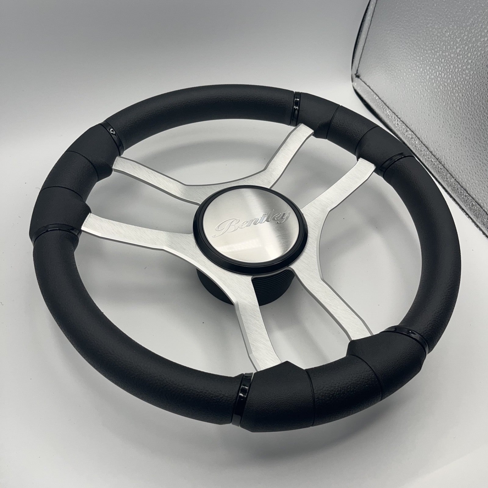 Malera Boat Steering Wheel Brushed Aluminum Spokes | Bentley