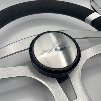 Badia Boat Steering Wheel Brushed Aluminum Spokes | SeaRay Boats