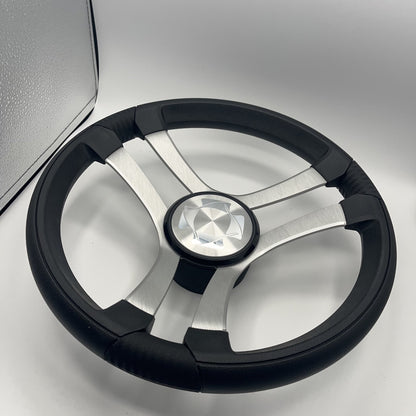 Benaco Boat Steering Wheel Brushed Aluminum Spokes | Stingray