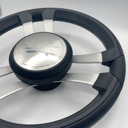 Benaco Boat Steering Wheel Brushed Aluminum Spokes | ATX Boats