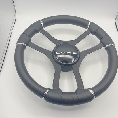 Malera Boat Steering Wheel Black Aluminum Spokes | Lowe Boats