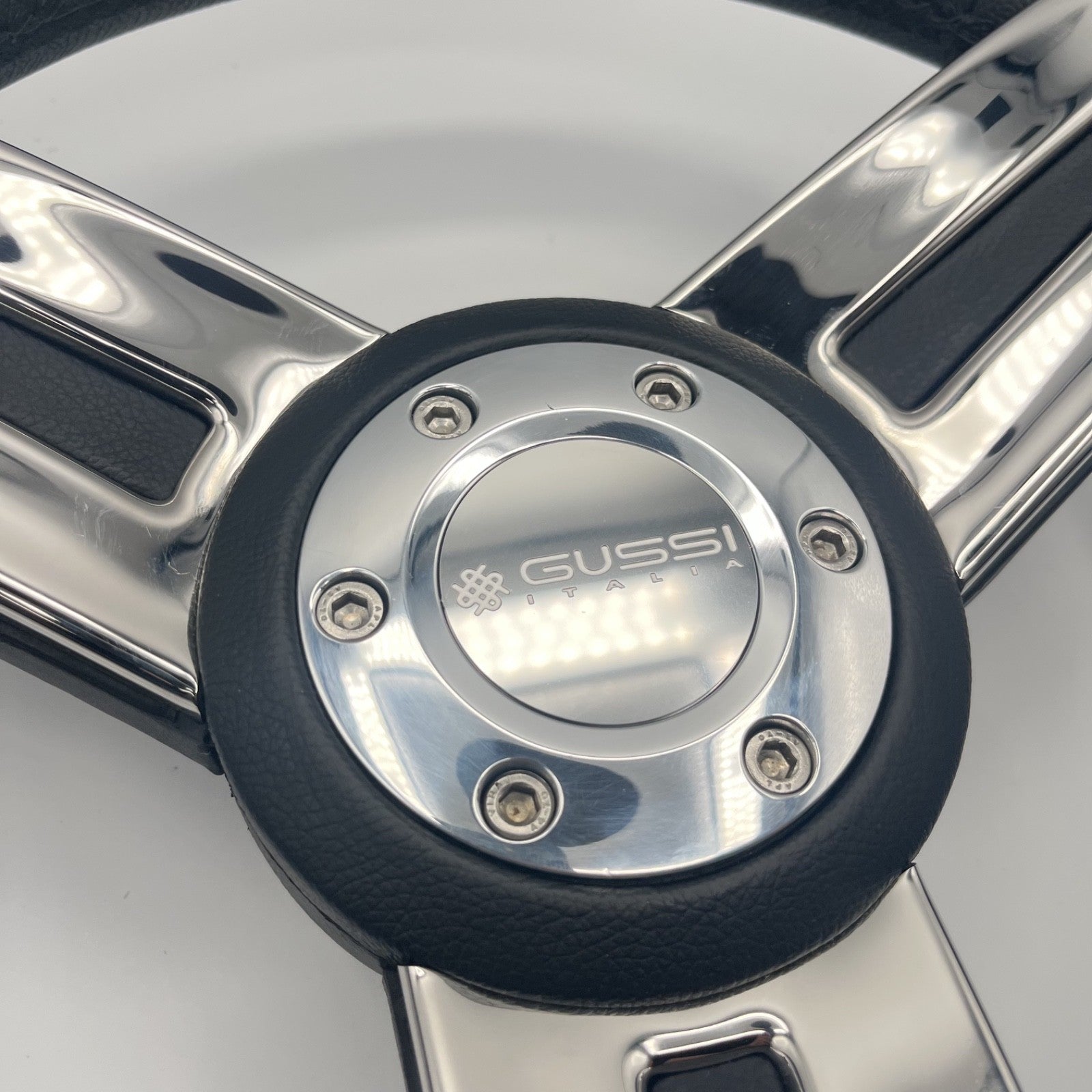 Gussi Italia Marine Steering Wheel Stainless Steel Spoke Soft Touch Rim | Gussi