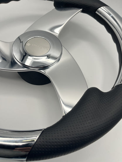Model M533 Boat Steering Wheel Polished Aluminum Spokes | Gussi Italia