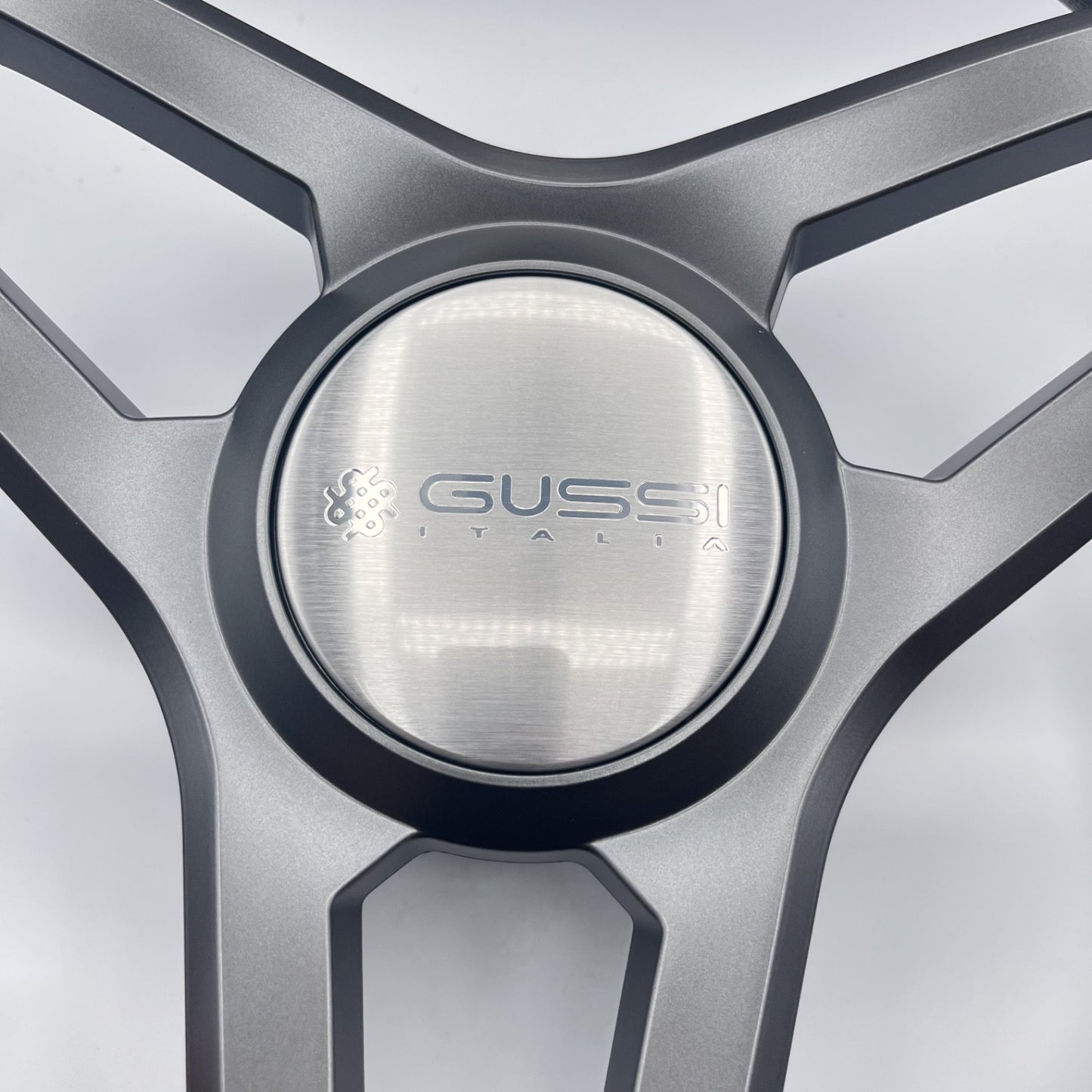 Molino Gray w/Soft Touch Urethane Rim Boat Steering Wheel | Gussi Italia