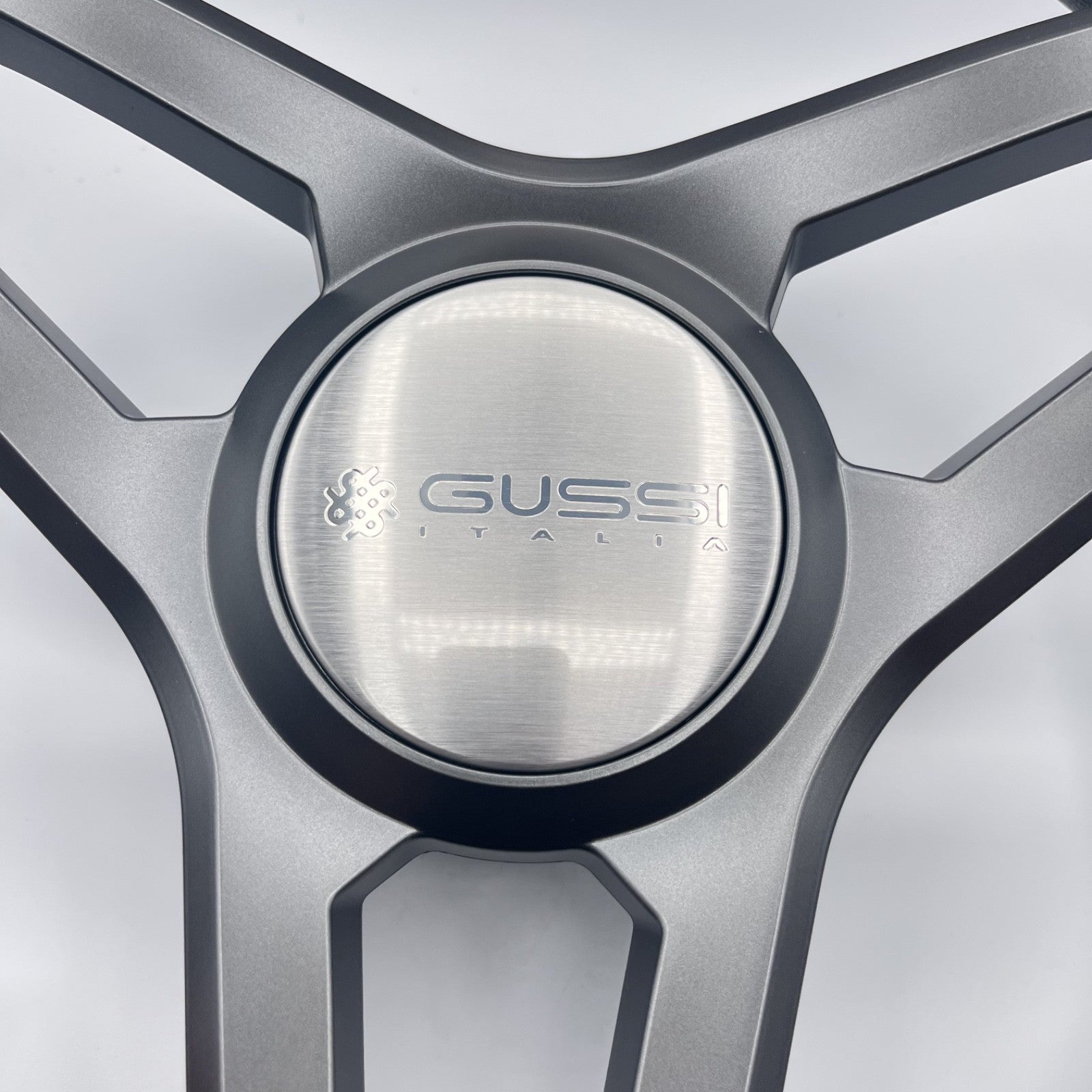 Molino Gray w/Soft Touch Urethane Rim Boat Steering Wheel | Gussi Italia