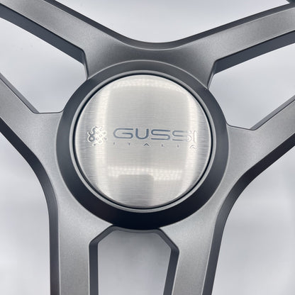 Molino Gray w/Soft Touch Urethane Rim Boat Steering Wheel | Gussi Italia