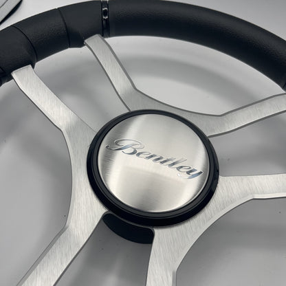 Malera Boat Steering Wheel Brushed Aluminum Spokes | Bentley