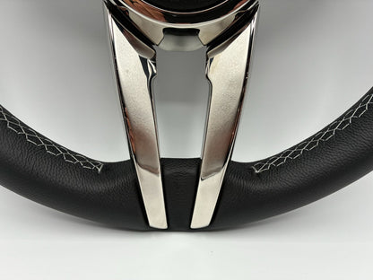 Caneva Boat Steering Wheel Stainless Steel Spoke Leather Rim | Plain