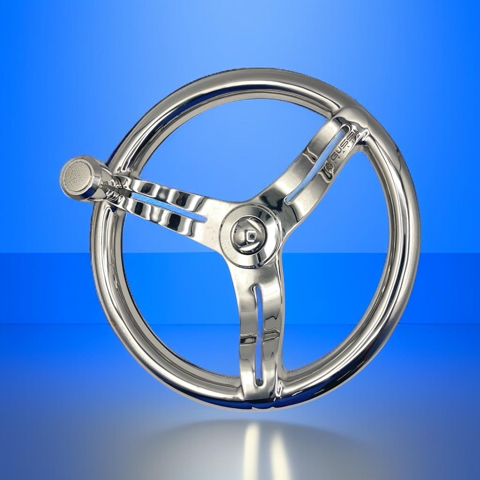 Cimbro Salt Water Boat Steering Wheel+Knob Polished Stainless Steel | Gussi