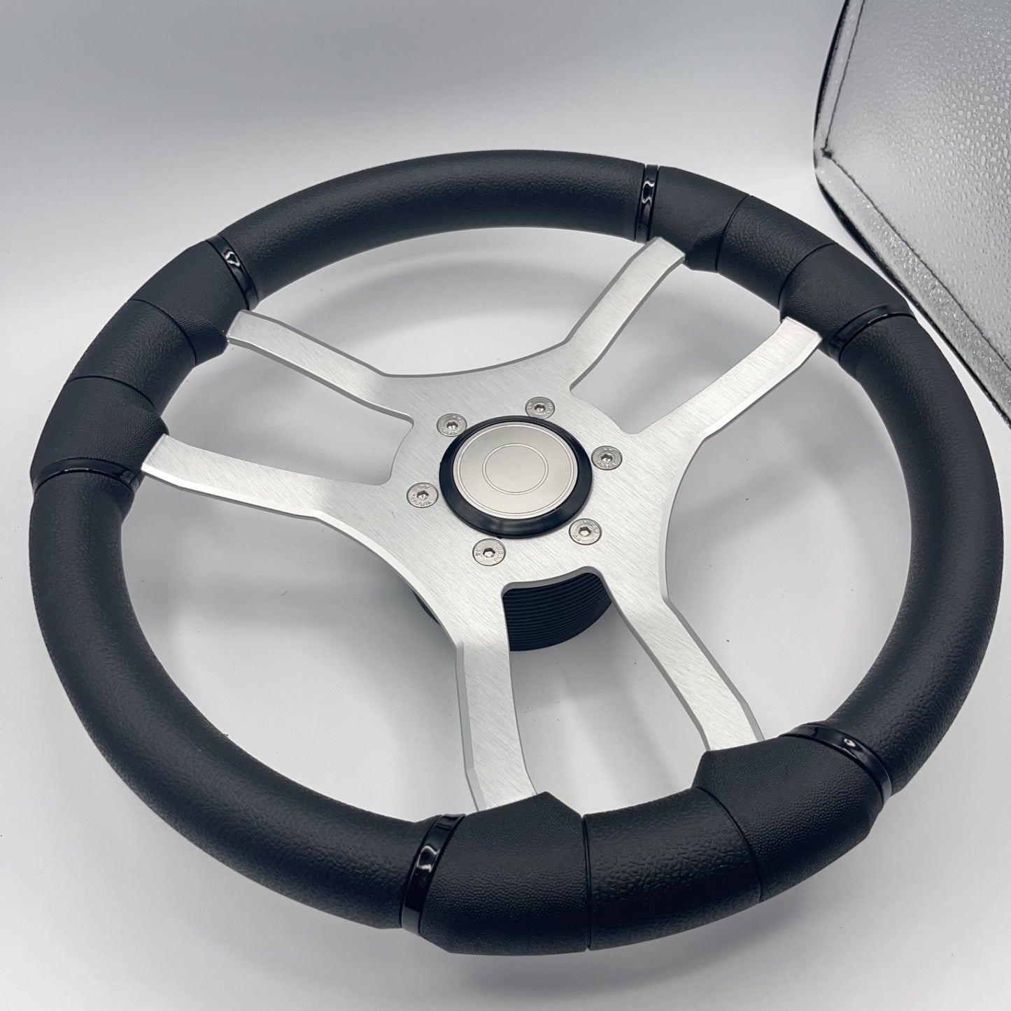 Malera Boat Steering Wheel Brushed Aluminum Spokes | Target Snap-in