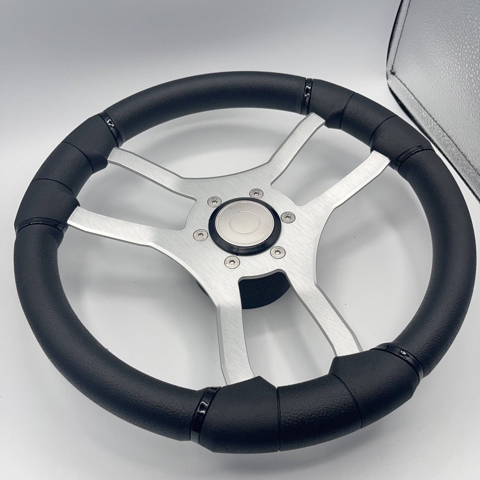 Malera Boat Steering Wheel Brushed Aluminum Spokes | Target Snap-in