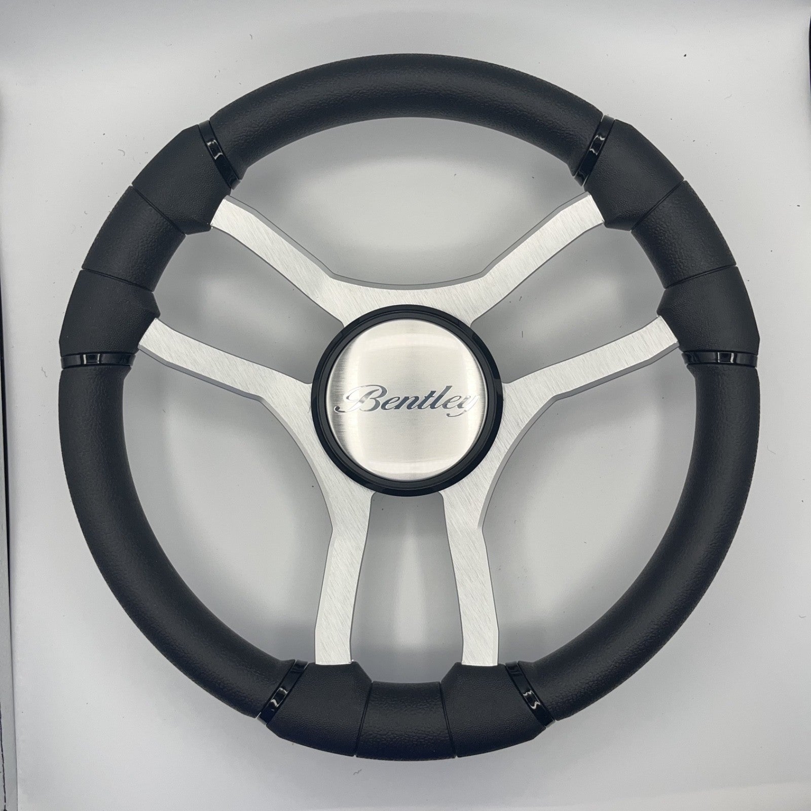Malera Boat Steering Wheel Brushed Aluminum Spokes | Bentley