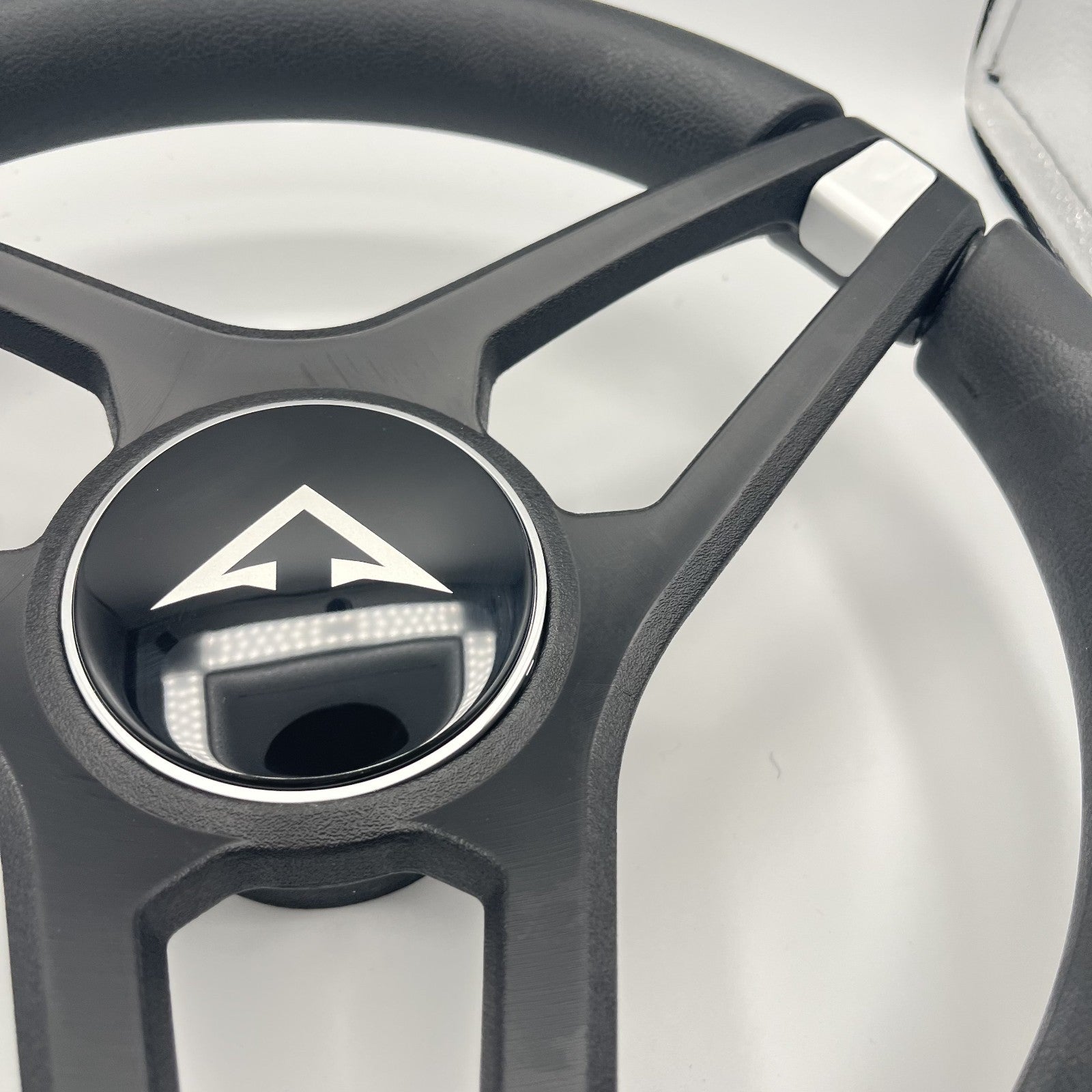 Molino Black & Silver Accents Golf Cart Steering Wheel fits AYRO EV Cart