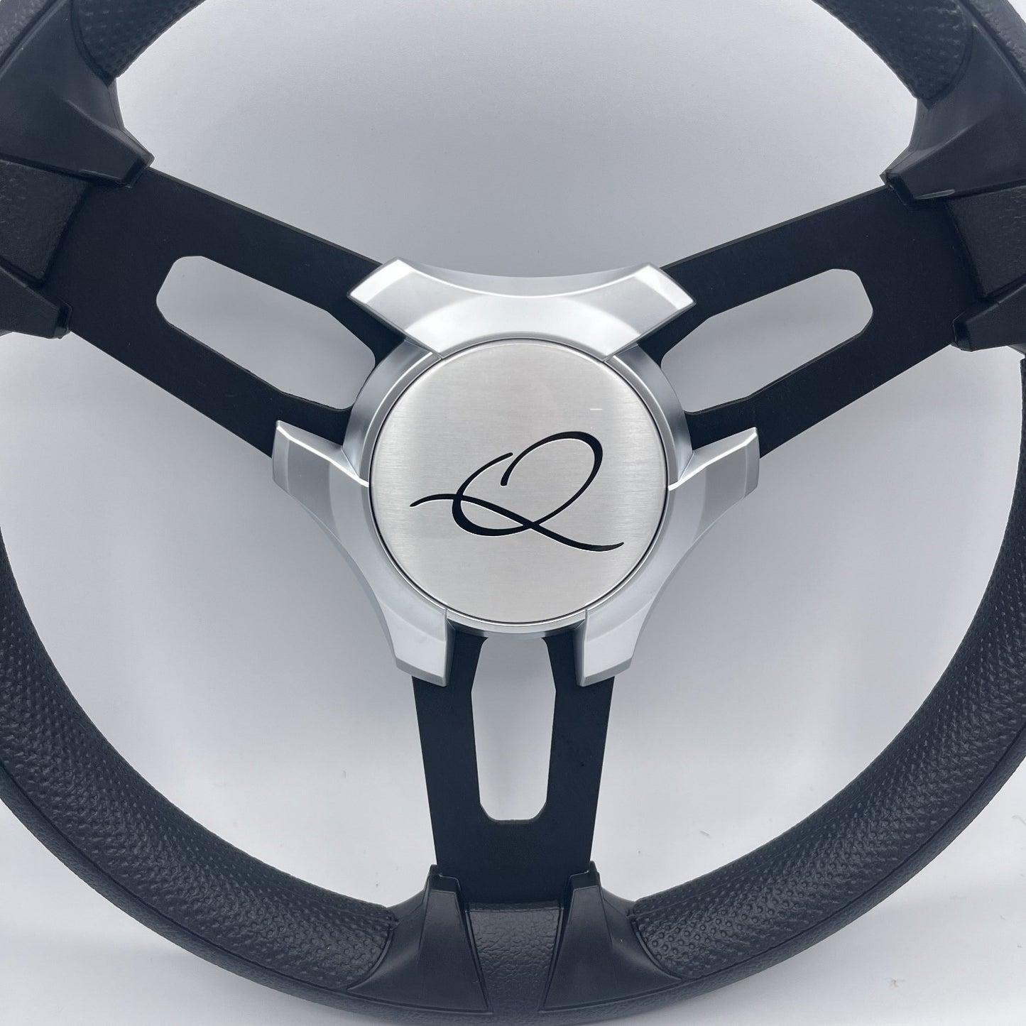 Gussi Italia Boat Model 15 Steering Wheel Black Brushed Alum Spokes | Apex